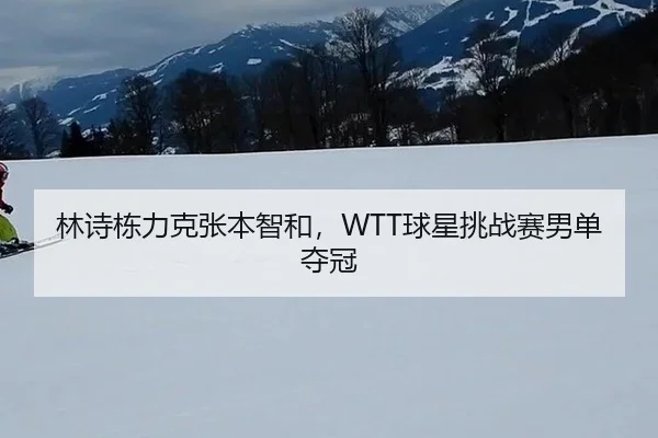 林诗栋力克张本智和，WTT球星挑战赛男单夺冠